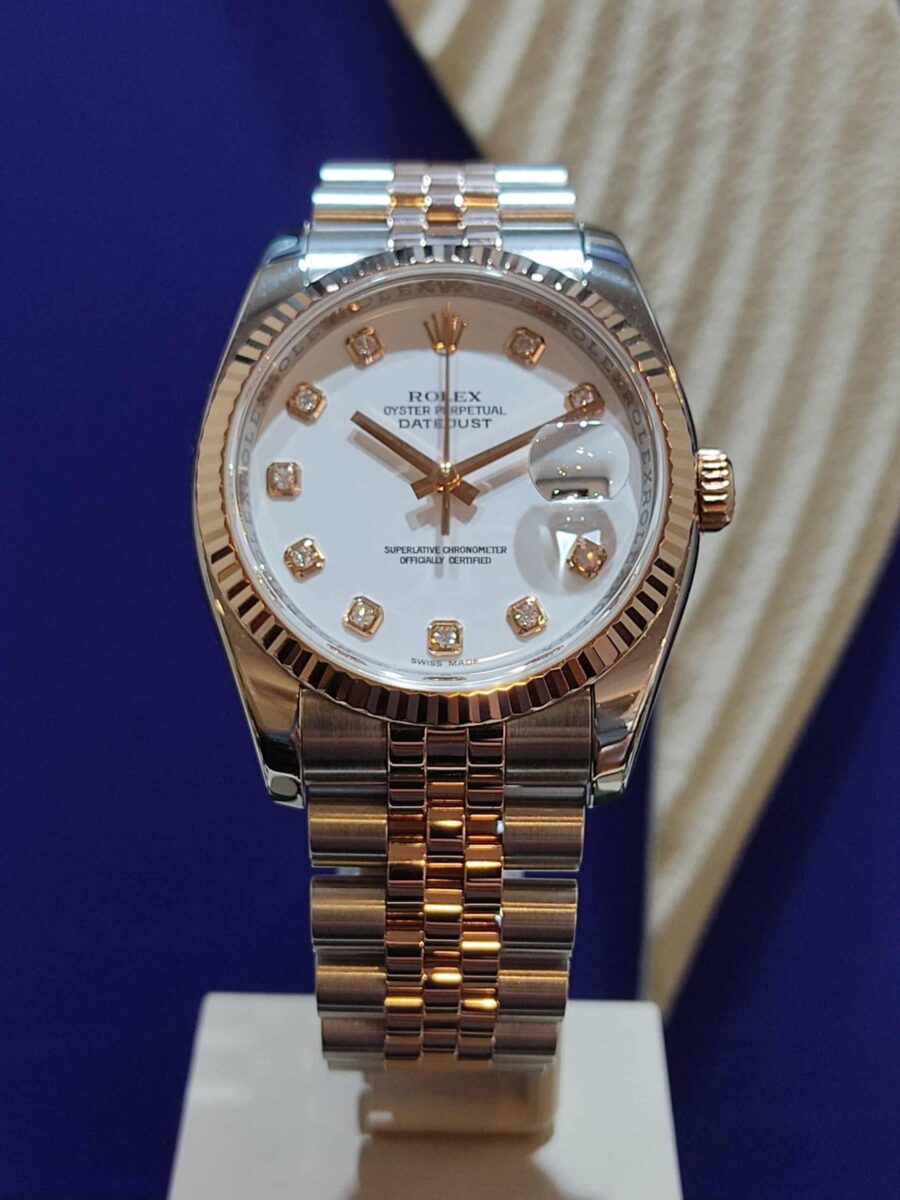 Rolex Datejust 36mm Steel & 18k Rose Gold Diamonds Dial | Gothelf A. Watches — 2