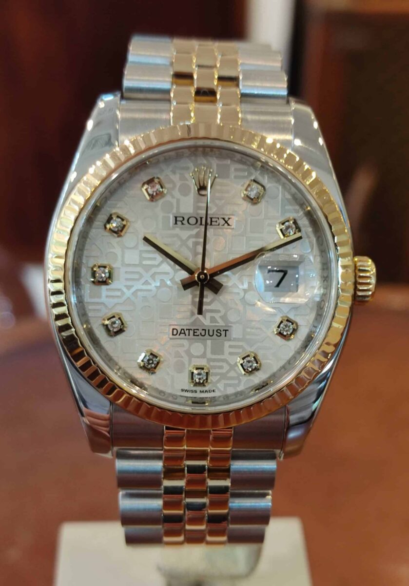 Rolex Datejust 36mm Steel & Yellow Gold Jubilee Diamonds Dial | Gothelf A. Watches