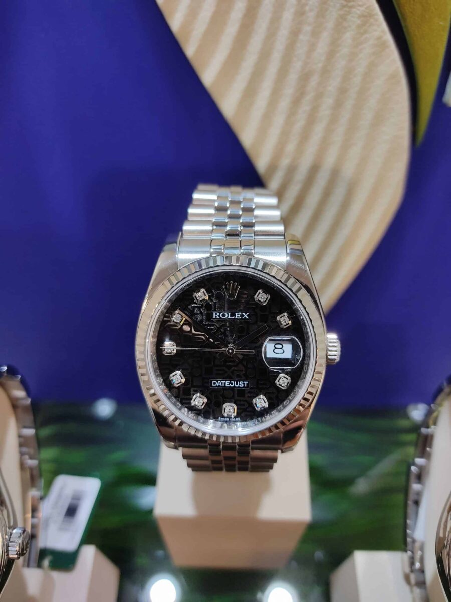Rolex Datejust 36mm Black Jubilee Diamonds Dial | Gothelf A. Watches — 3