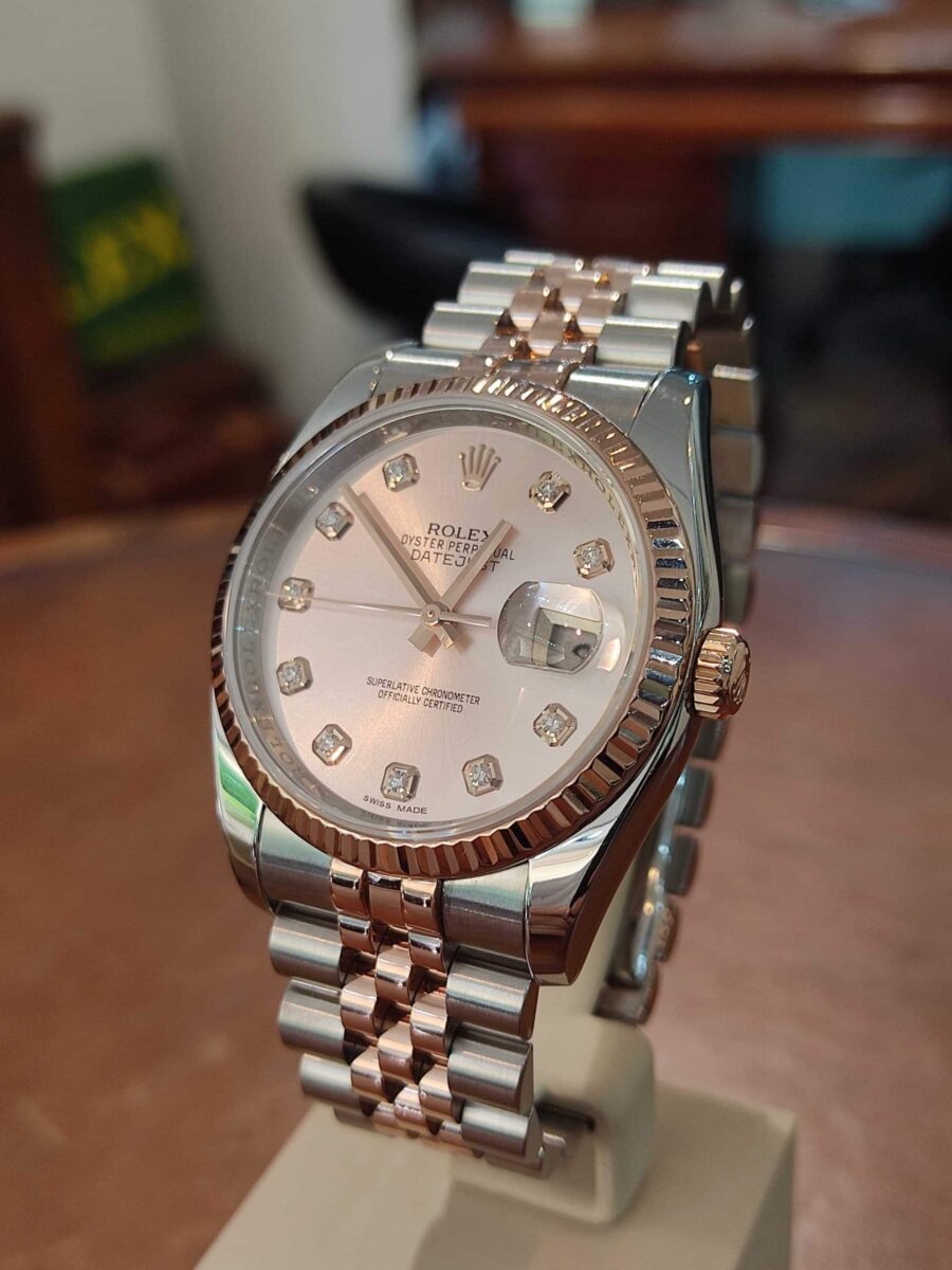 Rolex Datejust Steel & Rose Gold Pink Diamonds Dial 36mm | Gothelf A. Watches — 5