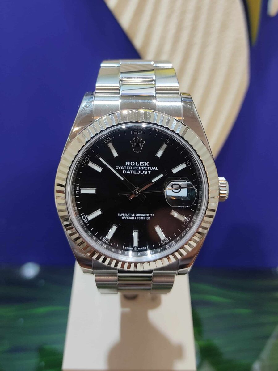 Rolex Datejust 41mm White Gold Bezel Black Dial | Gothelf A. Watches