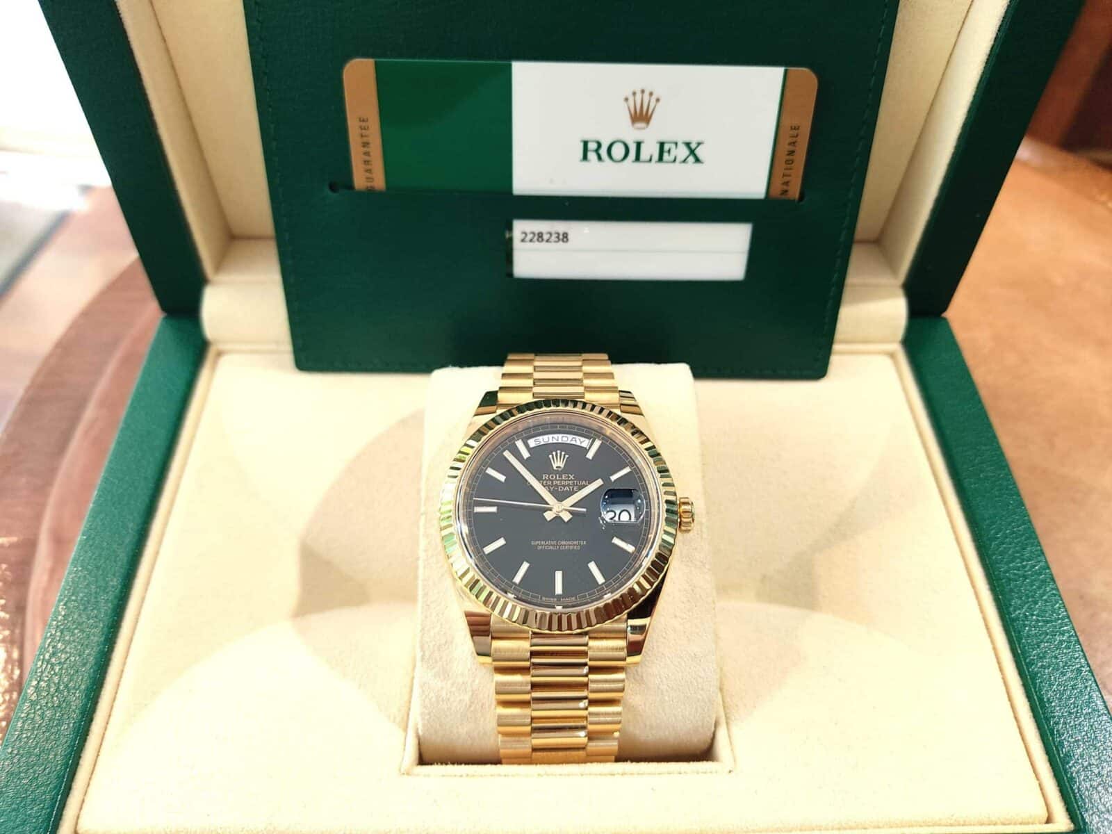 Rolex Day-Date President 18K Yellow Gold 40mm Black Dial | Gothelf A. Watches — 3