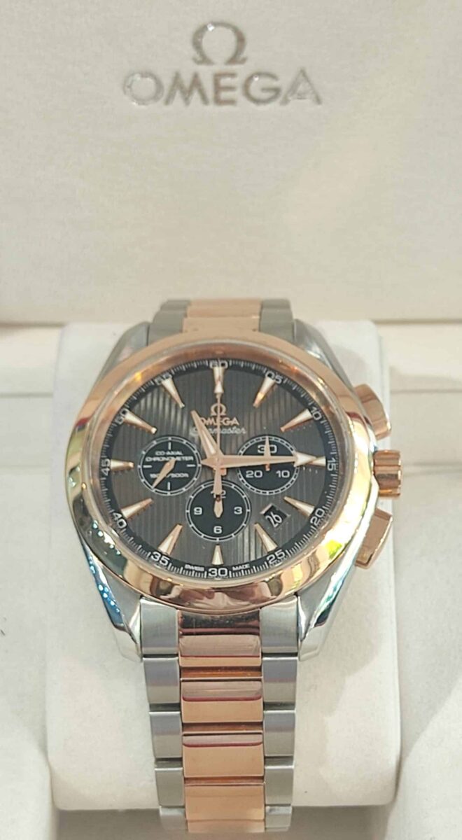 Omega Seamaster Aqua Terra Chronograph Steel & Red Gold | Gothelf A. Watches — 5