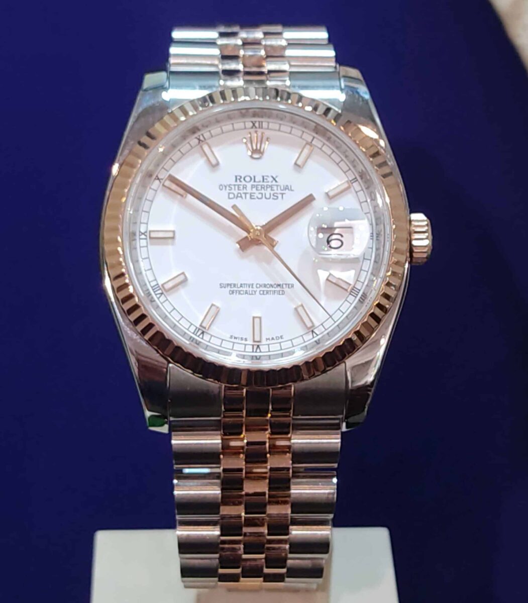 Rolex Datejust 36mm Rose Gold White Dial Jubilee Bracelet | Gothelf A. Watches — 5