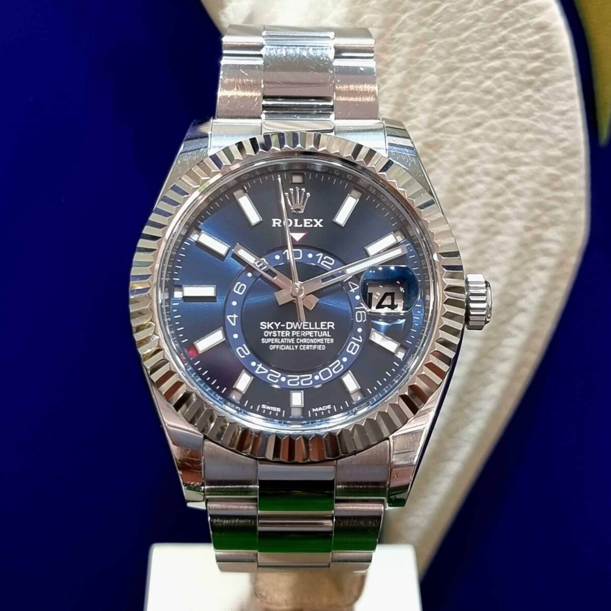 Rolex Oyster Perpetual Sky-Dweller Anual Calendar Steel Blue Dial ref.326934 pre-owned 2023 | Gothelf A. Watches