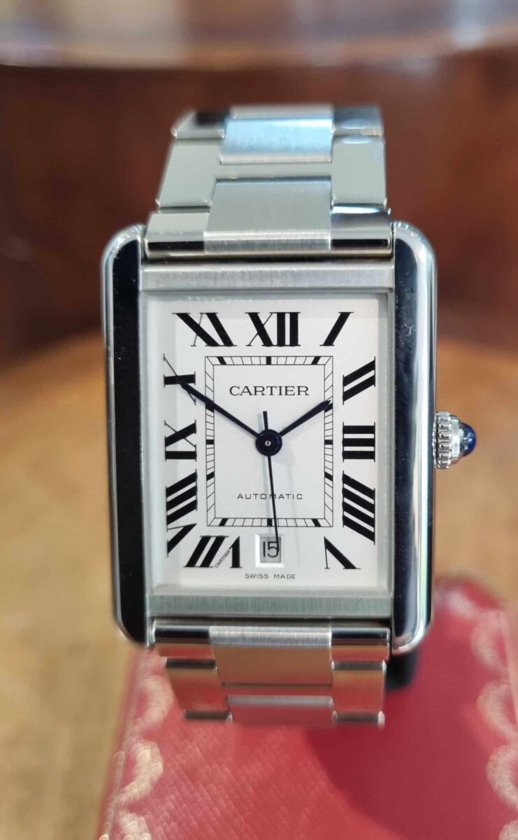 CartierTank Solo XL Automatic Steel Silver Dial | Gothelf A. Watches