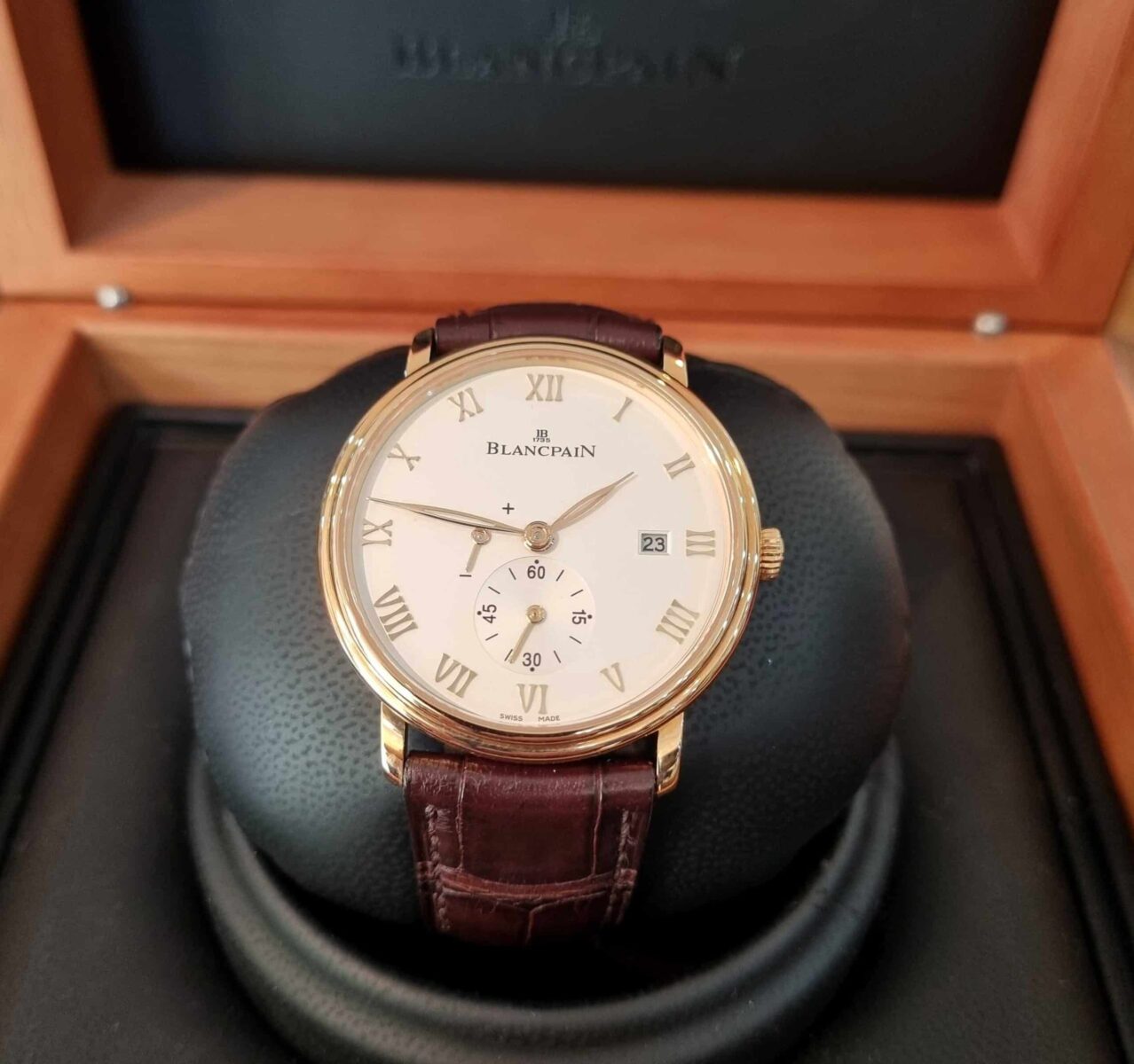 Blancpain “Villeret” Ultraplate Rose Gold Power Reserve Mechanical Movement | Gothelf A. Watches