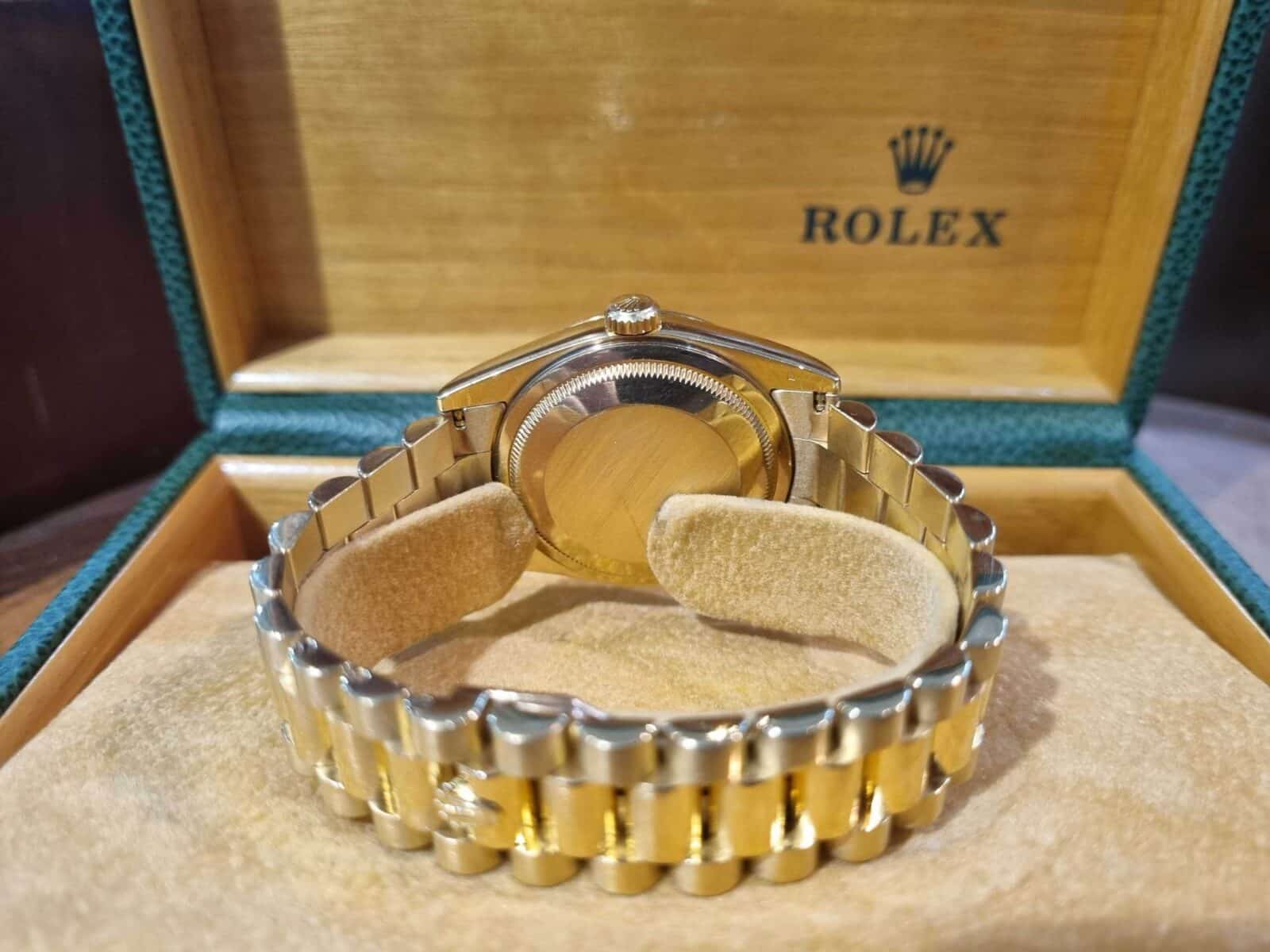 Rolex Day-Date President 36mm Yellow Gold Tapestry dial | Gothelf A. Watches — 2