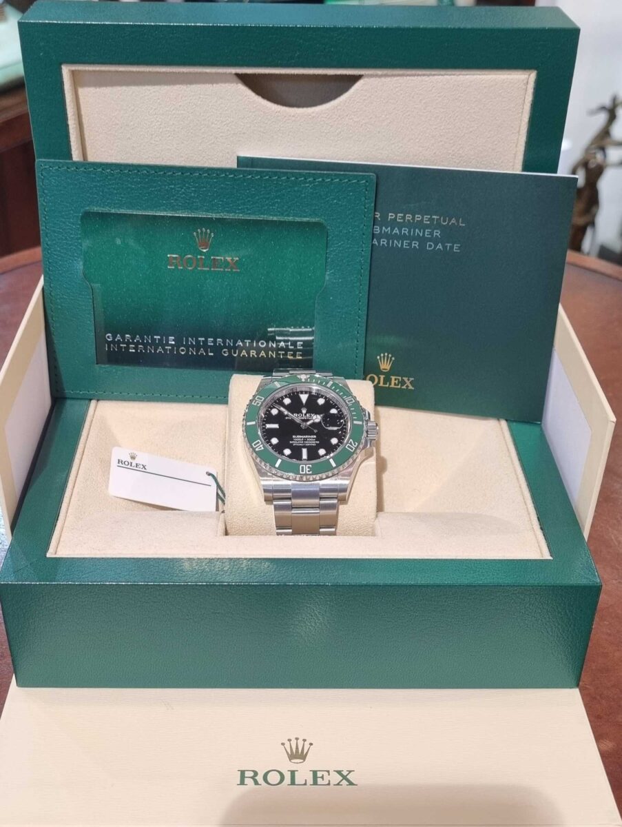 Rolex Submariner Green “STARBUCKS”Ceramic Bezel and Black Dial pre-owned 2021 | Gothelf A. Watches — 2