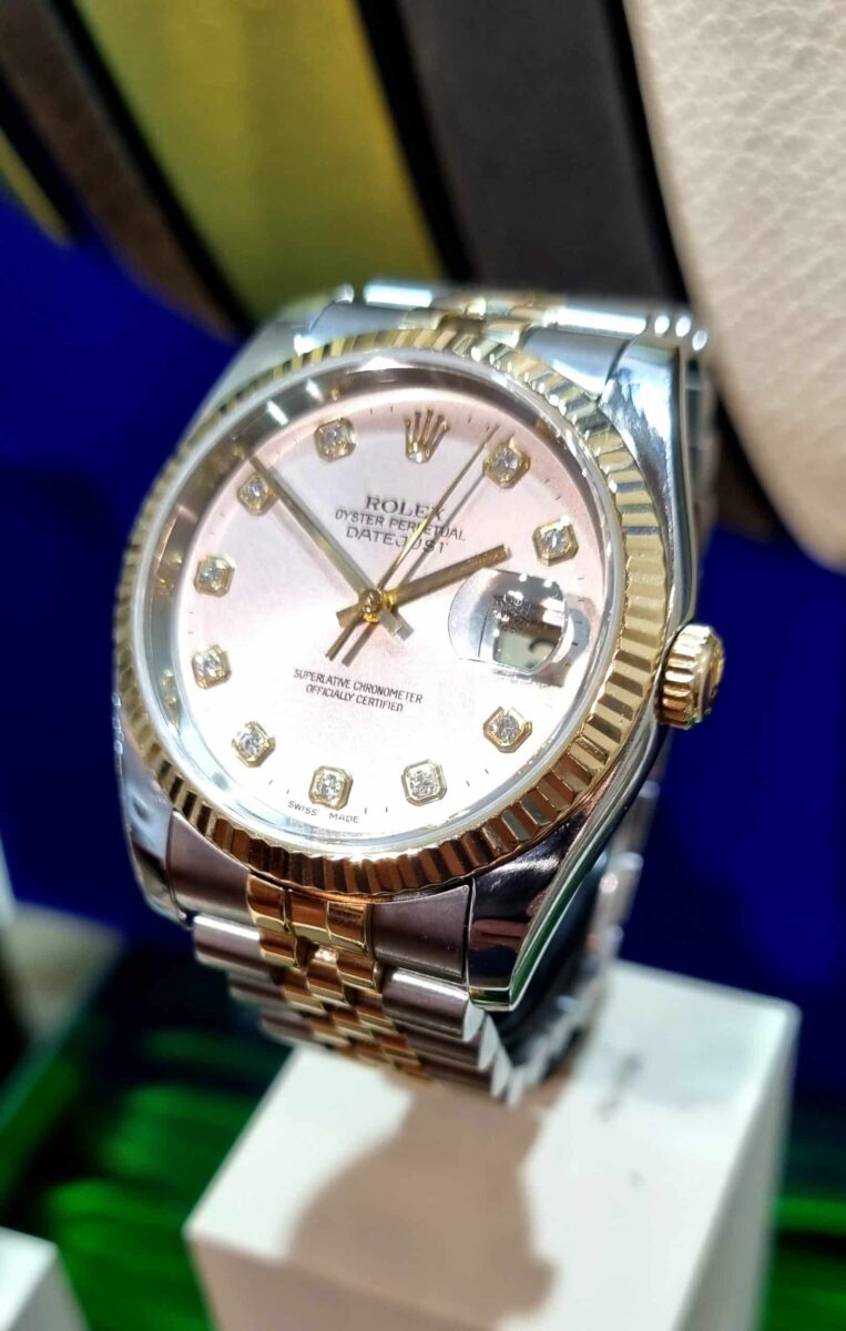 Rolex Datejust 36mm Steel & 18k Yellow Gold Diamonds Dial | Gothelf A. Watches — 2