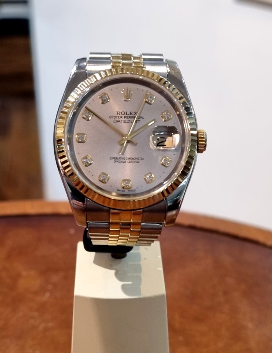 Rolex Datejust 36mm Steel & 18k Yellow Gold Diamonds Dial | Gothelf A. Watches — 3