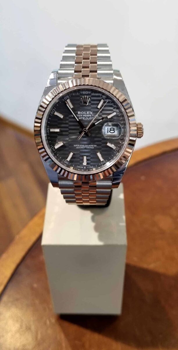 Rolex Datejust 41mm Oystersteel and Everose Fluted Motif Dial and Jubilee Bracelet | Gothelf A. Watches — 5
