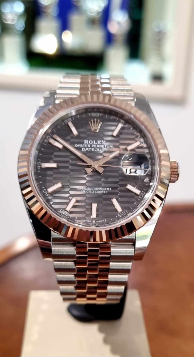 Rolex Datejust 41mm Oystersteel and Everose Fluted Motif Dial and Jubilee Bracelet | Gothelf A. Watches