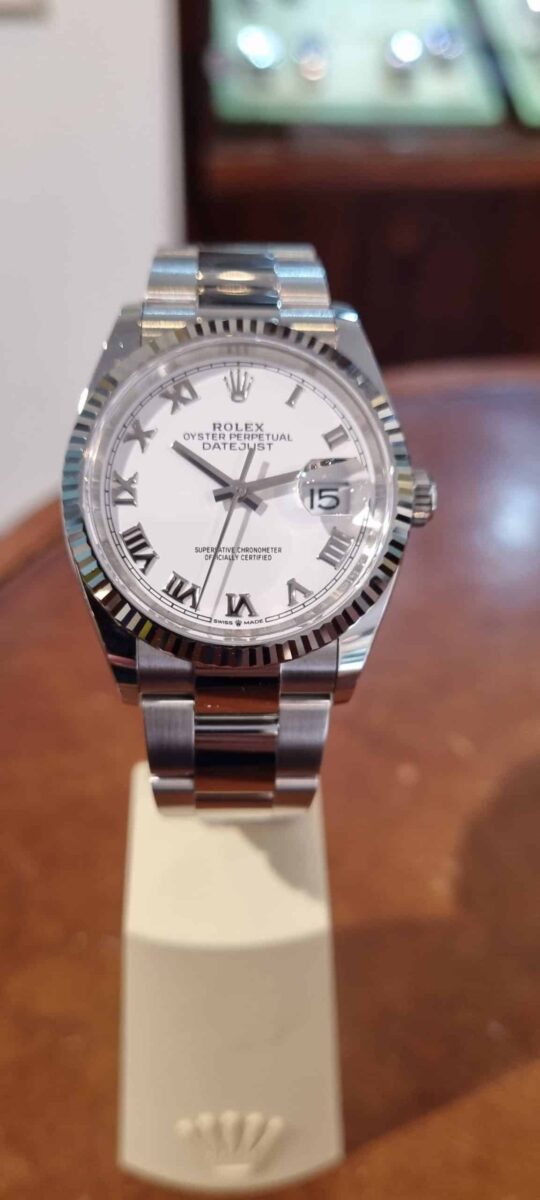 Rolex Oyster Datejust Steel & 18K White Gold Bezel 36mm | Gothelf A. Watches — 4
