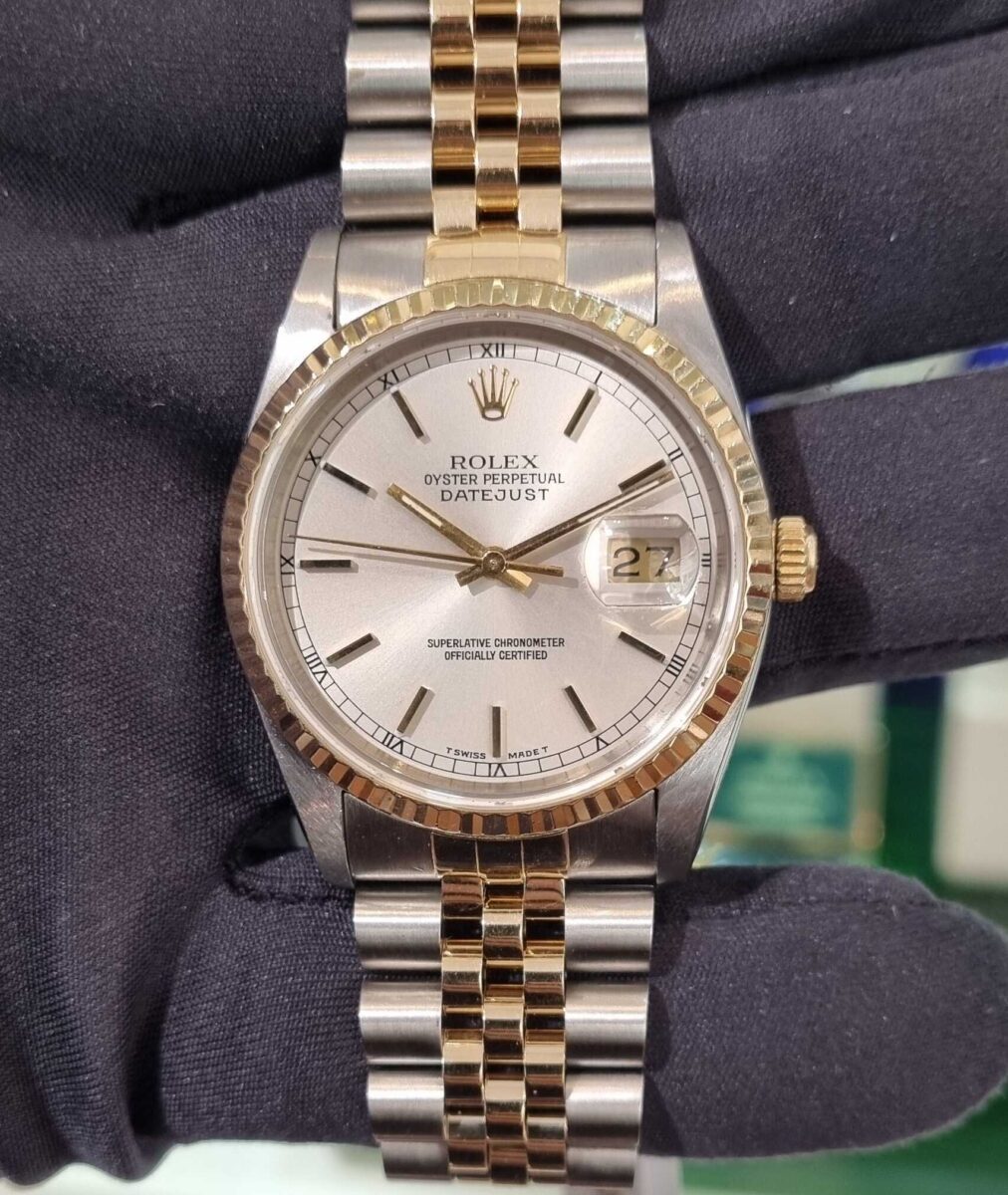 Rolex Datejust 36mm Steel & 18k Yellow Gold Silver Dial 16233 | Gothelf A. Watches — 3