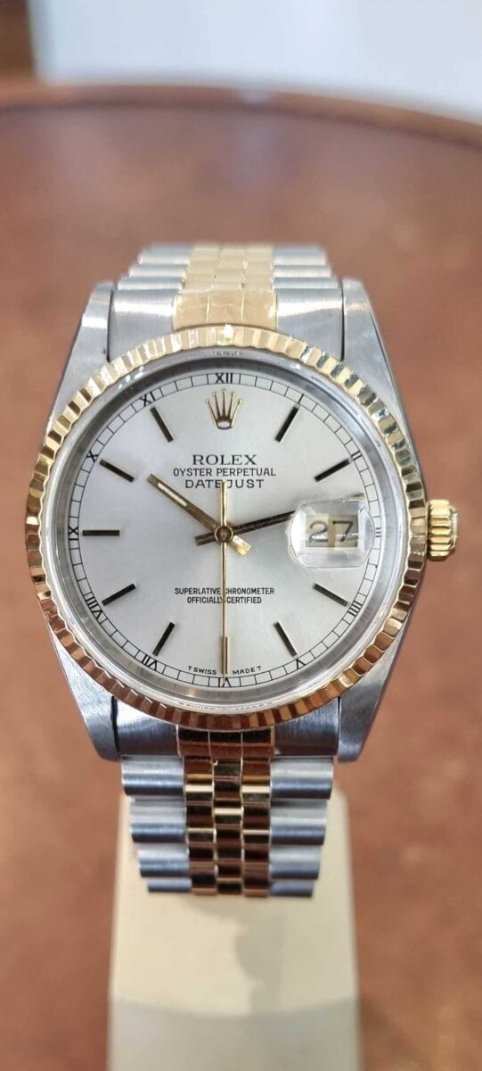 Rolex Datejust 36mm Steel & 18k Yellow Gold Silver Dial 16233 | Gothelf A. Watches