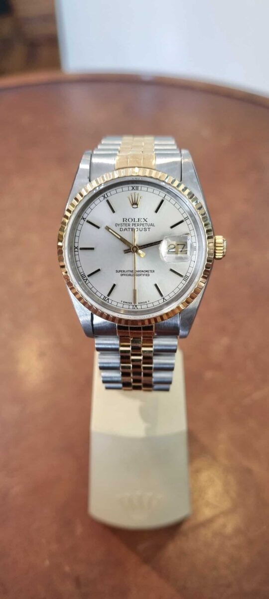 Rolex Datejust 36mm Steel & 18k Yellow Gold Silver Dial 16233 | Gothelf A. Watches — 4