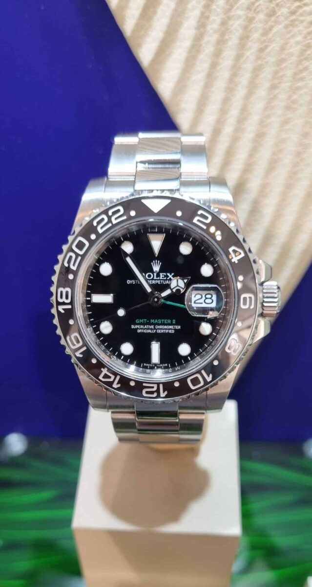 Rolex GMT MASTER II Steel 116710 pre-owned 2010 +1 Year Rolex Warranty | Gothelf A. Watches