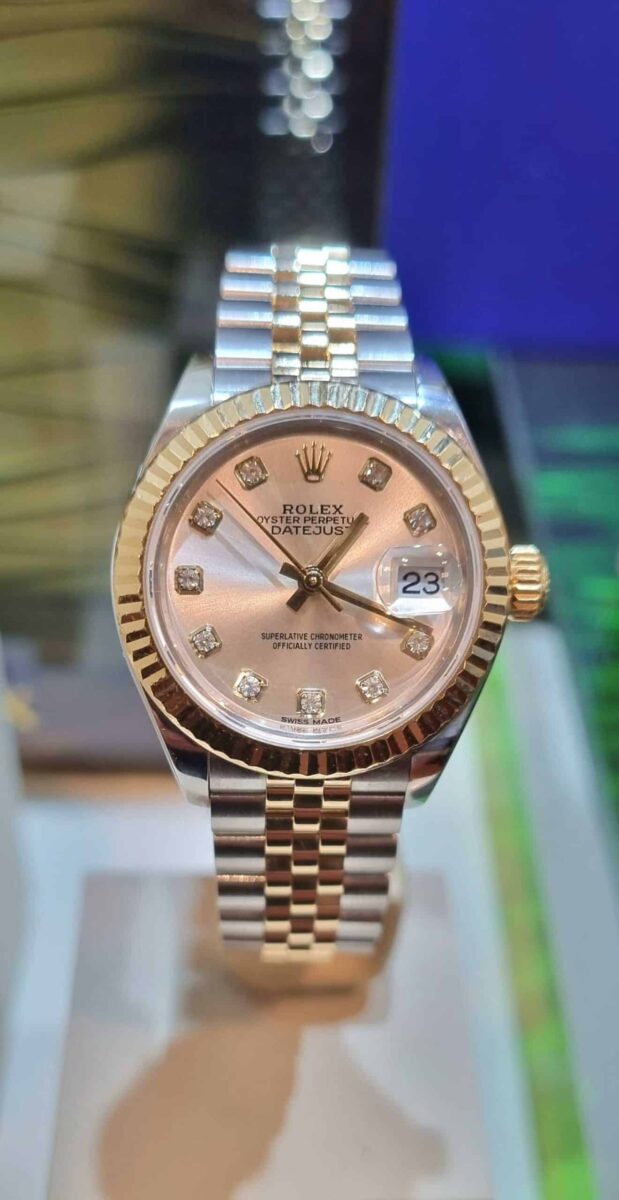 Rolex Lady datejust 28mm Steel & 18k Yellow Gold Diamonds Dial | Gothelf A. Watches