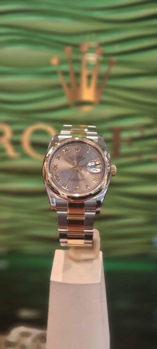 Rolex Datejust 36mm Oyster Steel & 18k Gold Silver Roman Dial | Gothelf A. Watches — 3