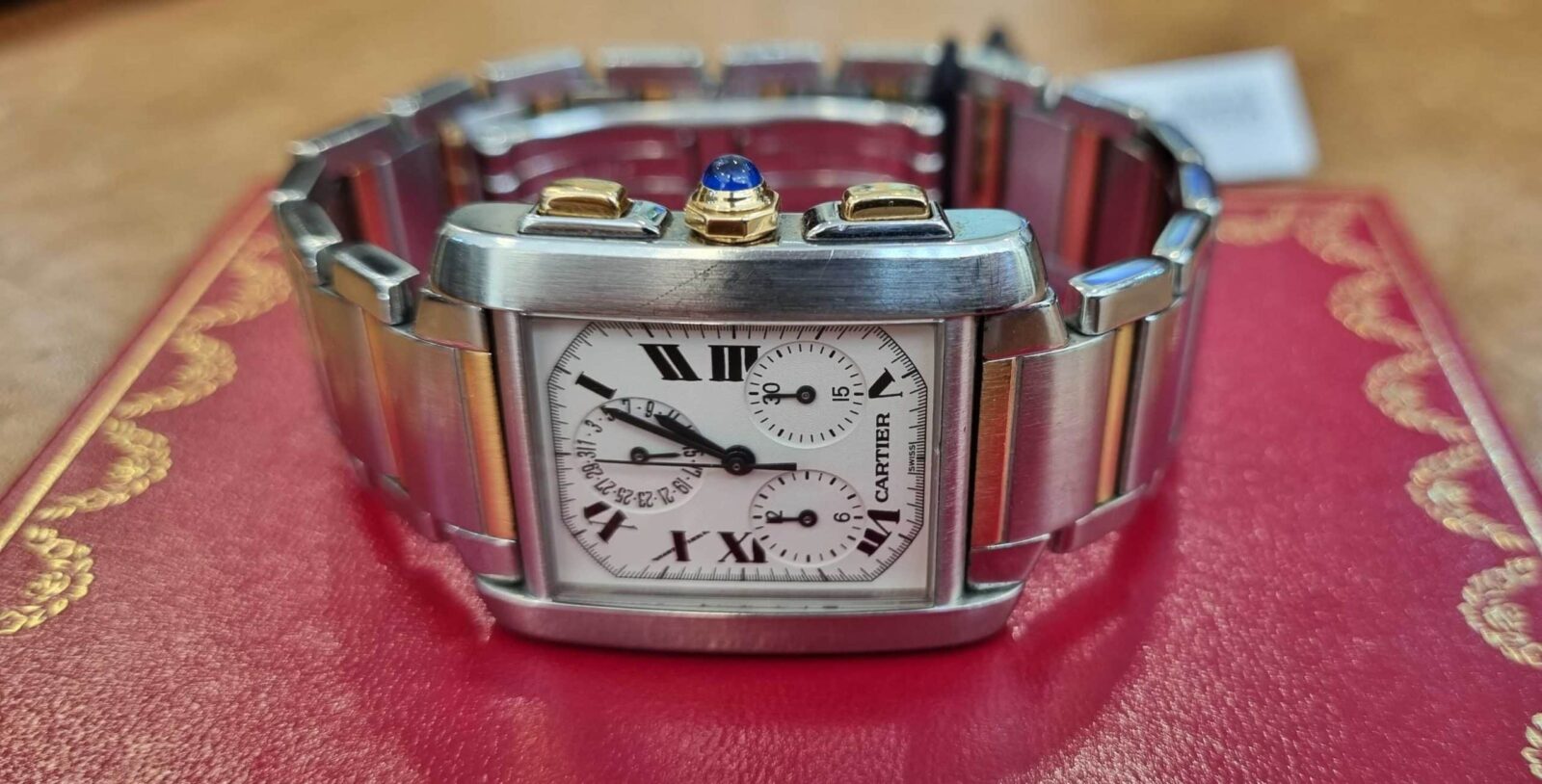 Cartier Tank Francaise Chronoflex Steel & Gold | Gothelf A. Watches — 2