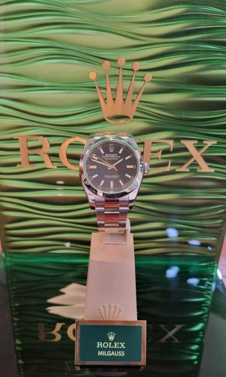 Rolex Milgauss Green Antimagnetic Oyster Steel Black Index Dial ref.116400 | Gothelf A. Watches — 5