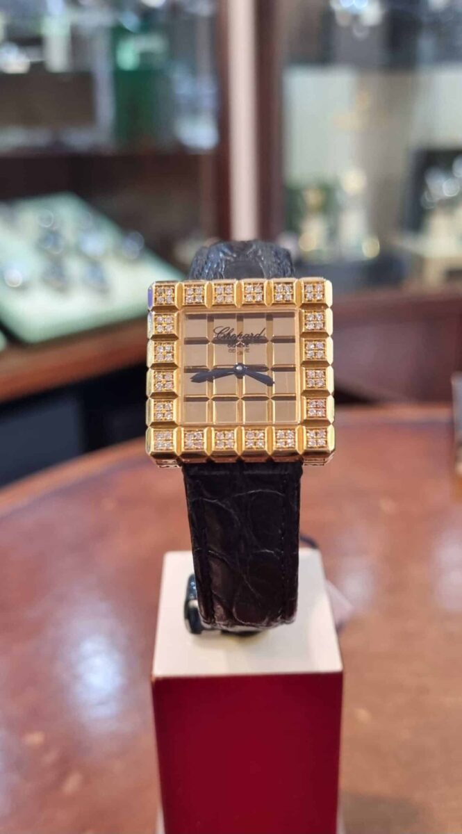 Chopard Ladies Ice Cube By De Grisogono – 18K Yellow Gold – Full Diamonds Case | Gothelf A. Watches — 7