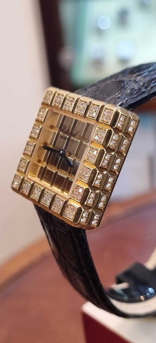 Chopard Ladies Ice Cube By De Grisogono – 18K Yellow Gold – Full Diamonds Case | Gothelf A. Watches — 8