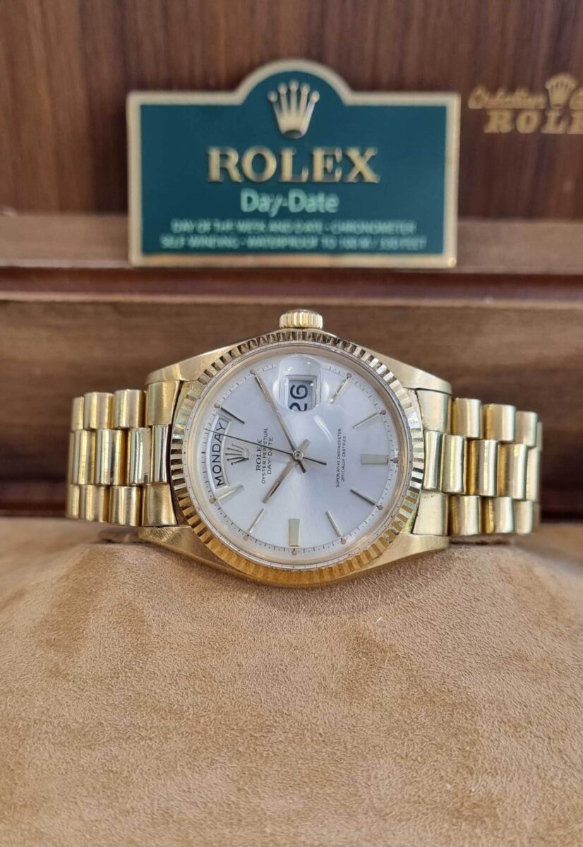 Rolex President Day-Date 36mm Vintage Pie Pan Dial 1966 18k Yellow Gold | Gothelf A. Watches