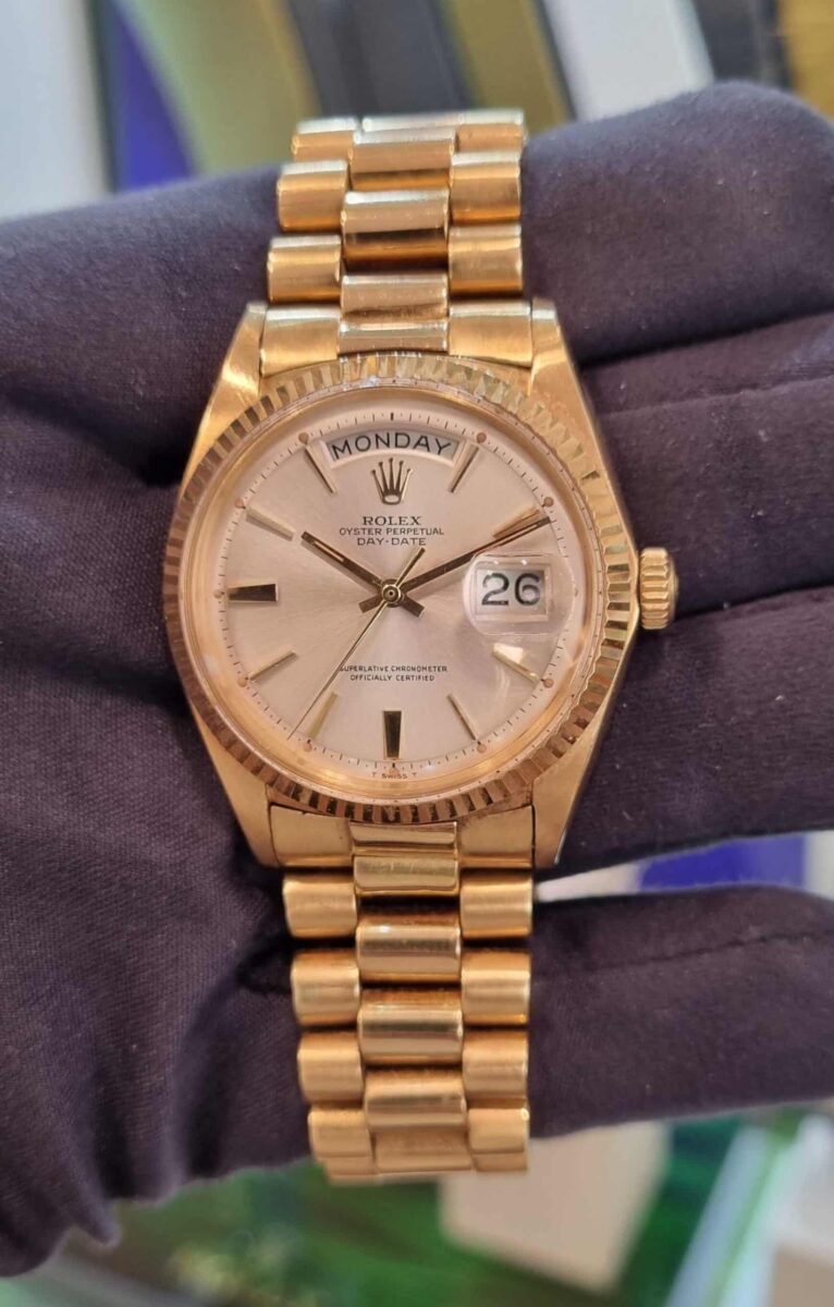Rolex President Day-Date 36mm Vintage Pie Pan Dial 1966 18k Yellow Gold | Gothelf A. Watches — 2