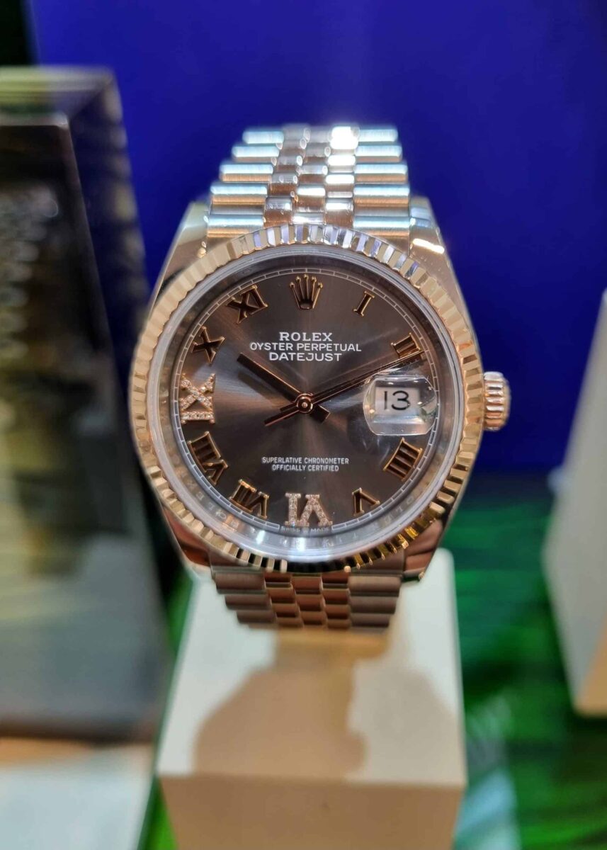 Rolex Datejust 36mm Oystersteel and Everose Gold Diamonds Dial | Gothelf A. Watches — 3
