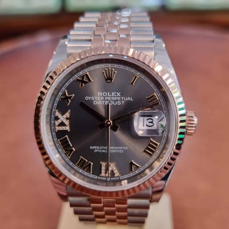 Rolex Datejust 36mm Oystersteel and Everose Gold Diamonds Dial | Gothelf A. Watches