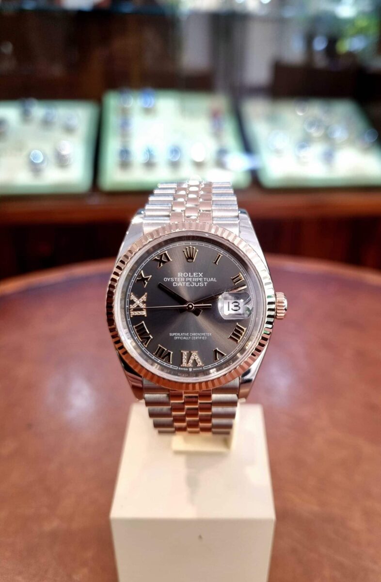 Rolex Datejust 36mm Oystersteel and Everose Gold Diamonds Dial | Gothelf A. Watches — 2