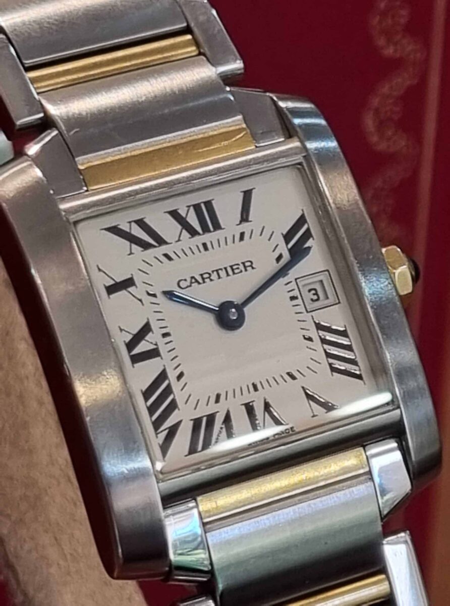 Cartier Tank Francaise Steel and Gold Medium Size | Gothelf A. Watches — 3