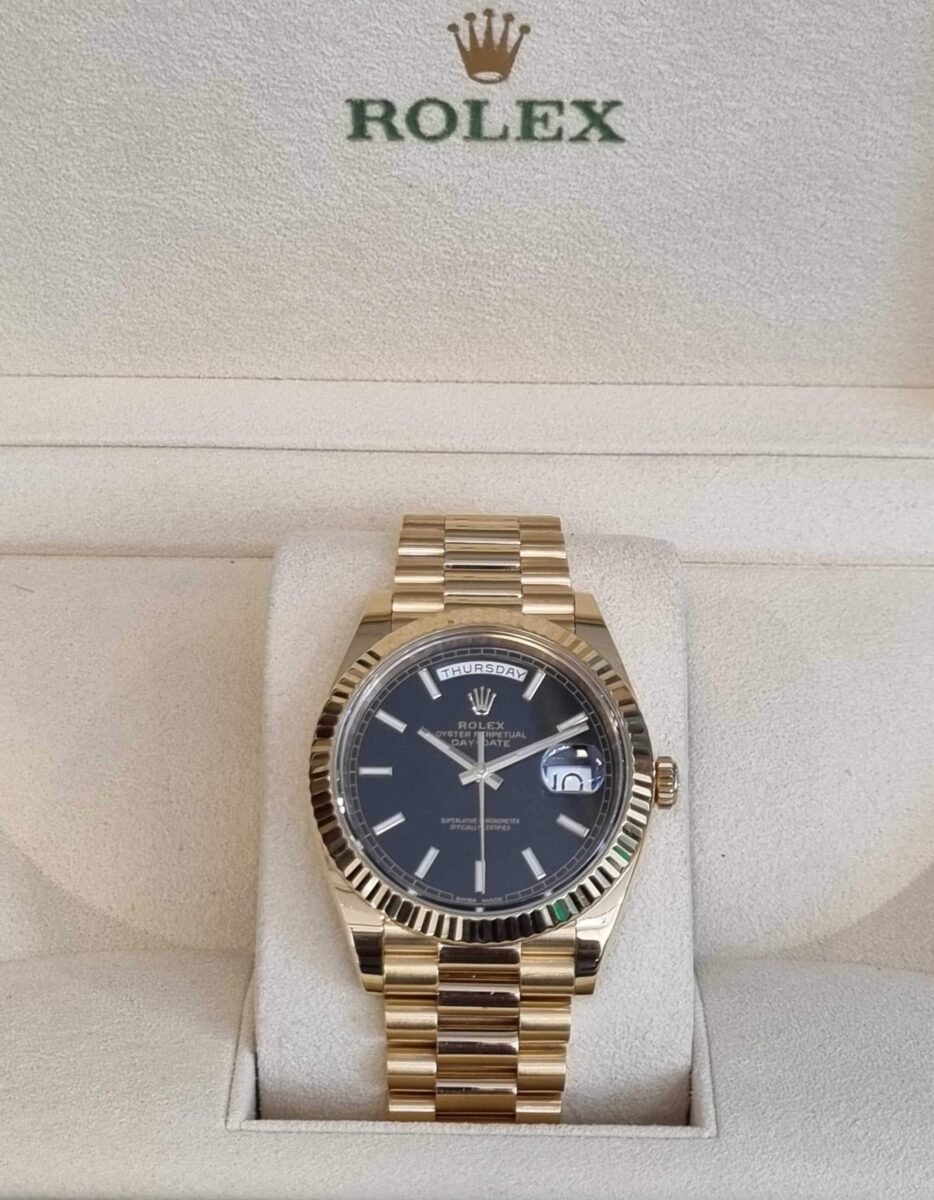 Rolex Day-Date President 18K Yellow Gold 40mm Black Dial | Gothelf A. Watches — 5