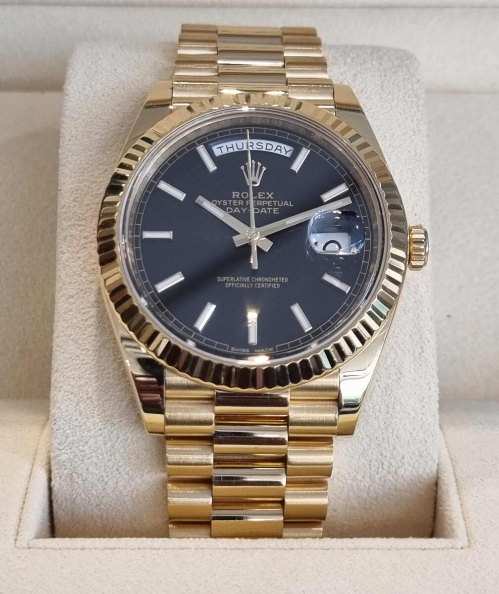 Rolex Day-Date President 18K Yellow Gold 40mm Black Dial | Gothelf A. Watches — 7