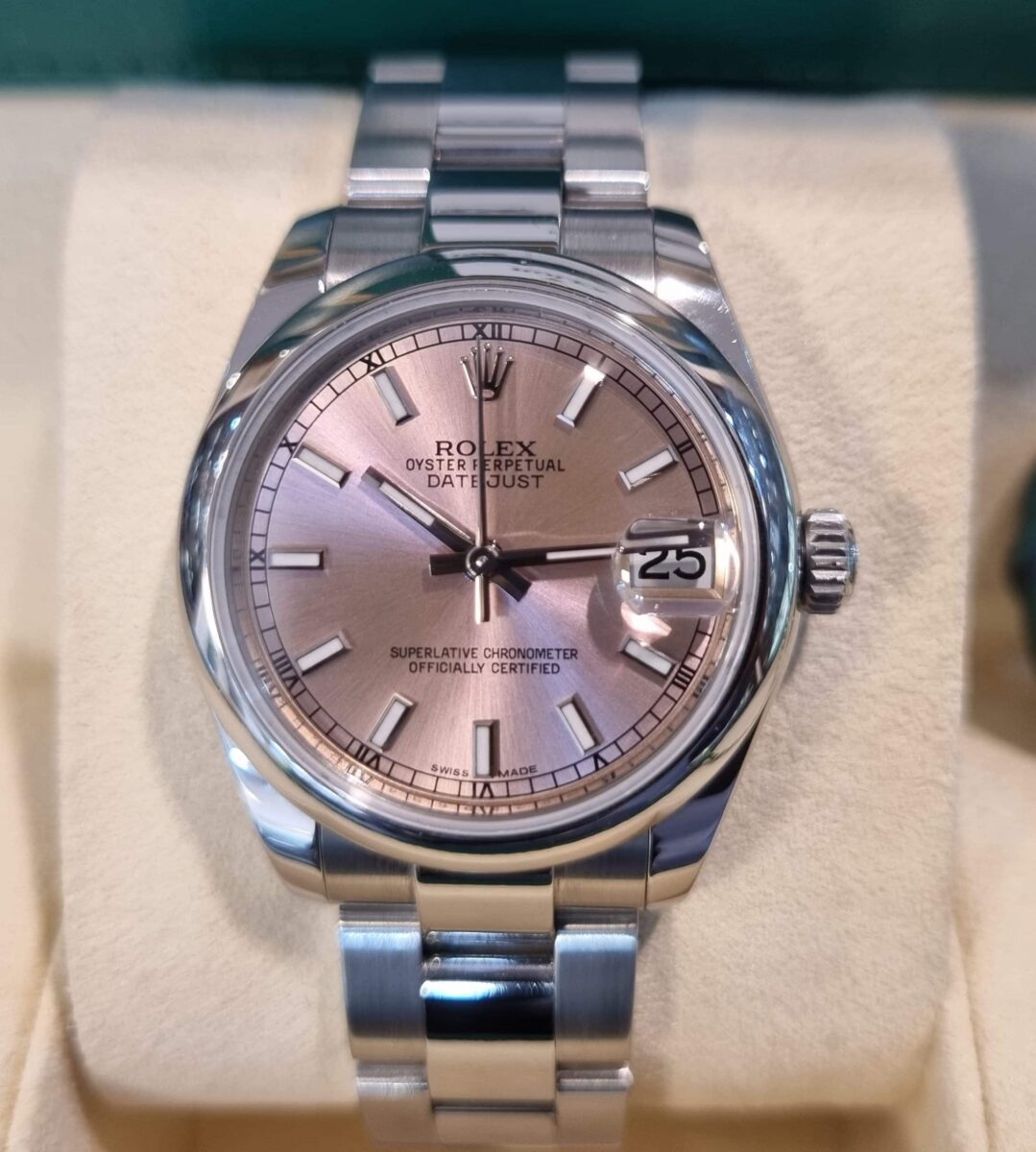 Rolex Oyster Perpetual Datejust 31mm Ladies Pink Dial | Gothelf A. Watches