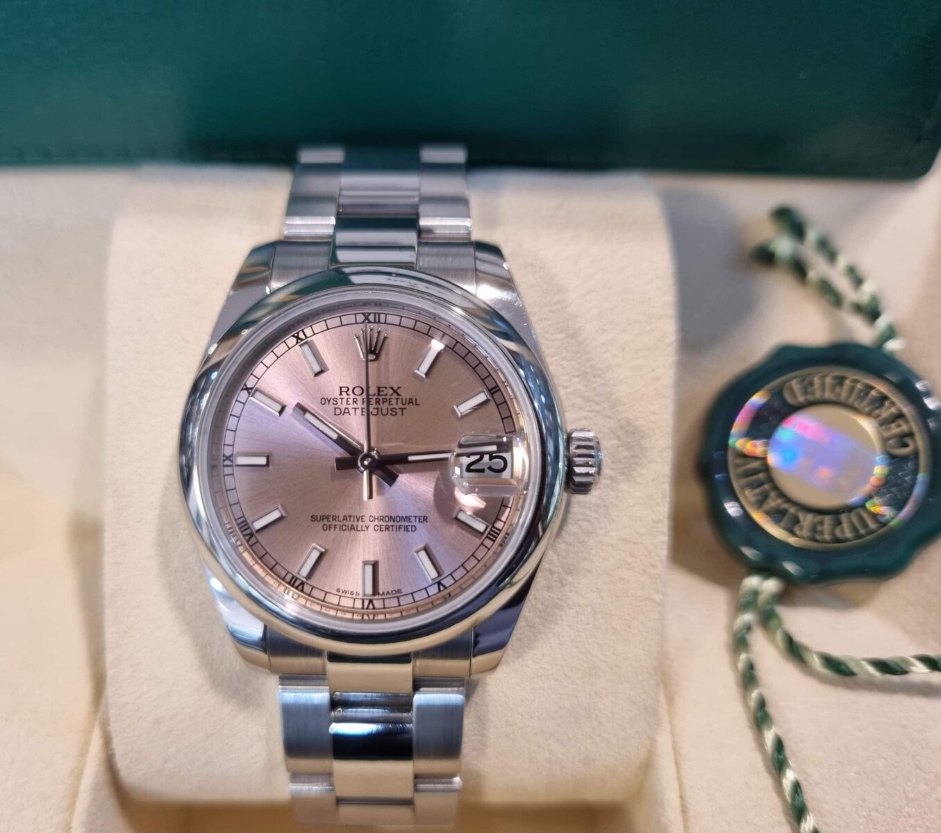 Rolex Oyster Perpetual Datejust 31mm Ladies Pink Dial | Gothelf A. Watches — 5