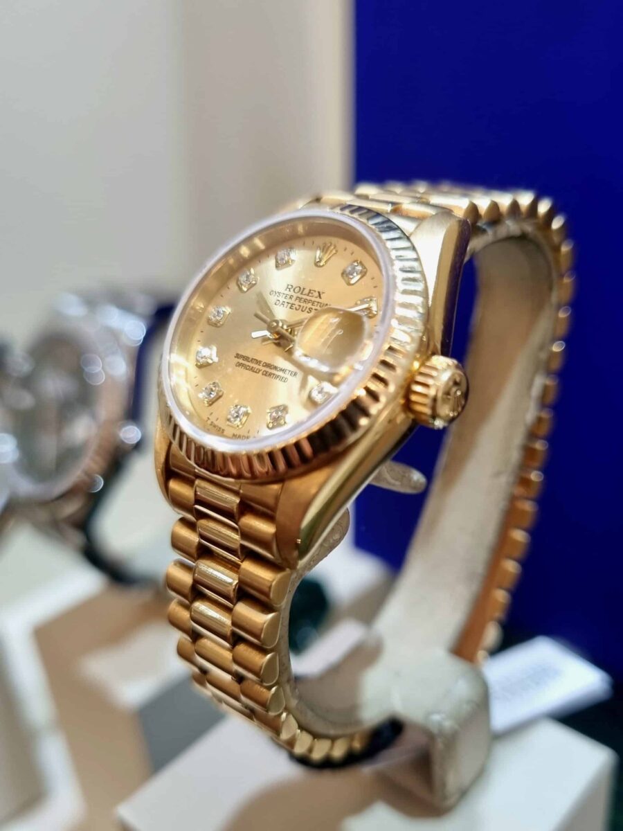 Rolex Lady Datejust Diamonds 26mm 18k Yellow Gold | Gothelf A. Watches — 3