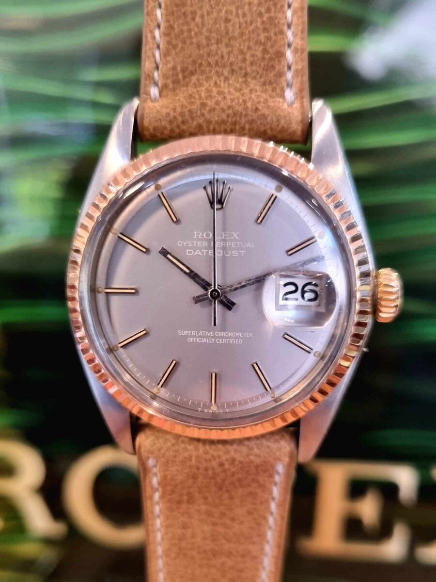 Rolex Vintage Datejust 36mm Satin Grey Ghost “pie-pan” Dial | Gothelf A. Watches