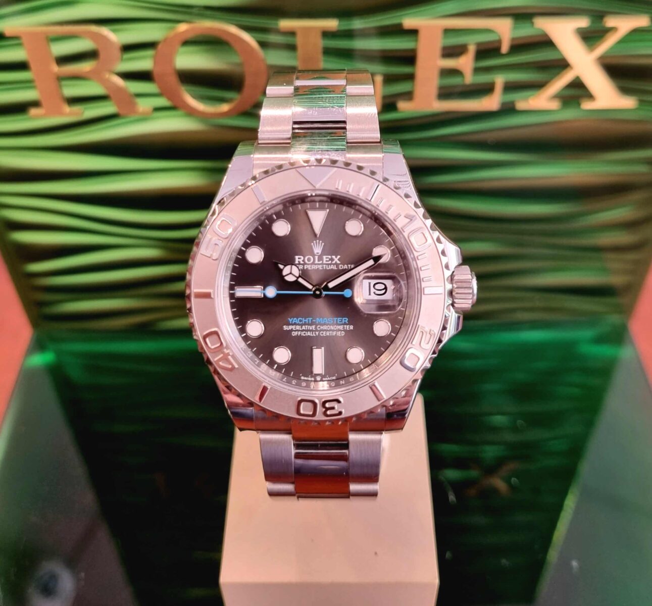 Rolex Yacht-Master 40mm Oyster Steel Platinum Bezel NEW!! | Gothelf A. Watches — 3