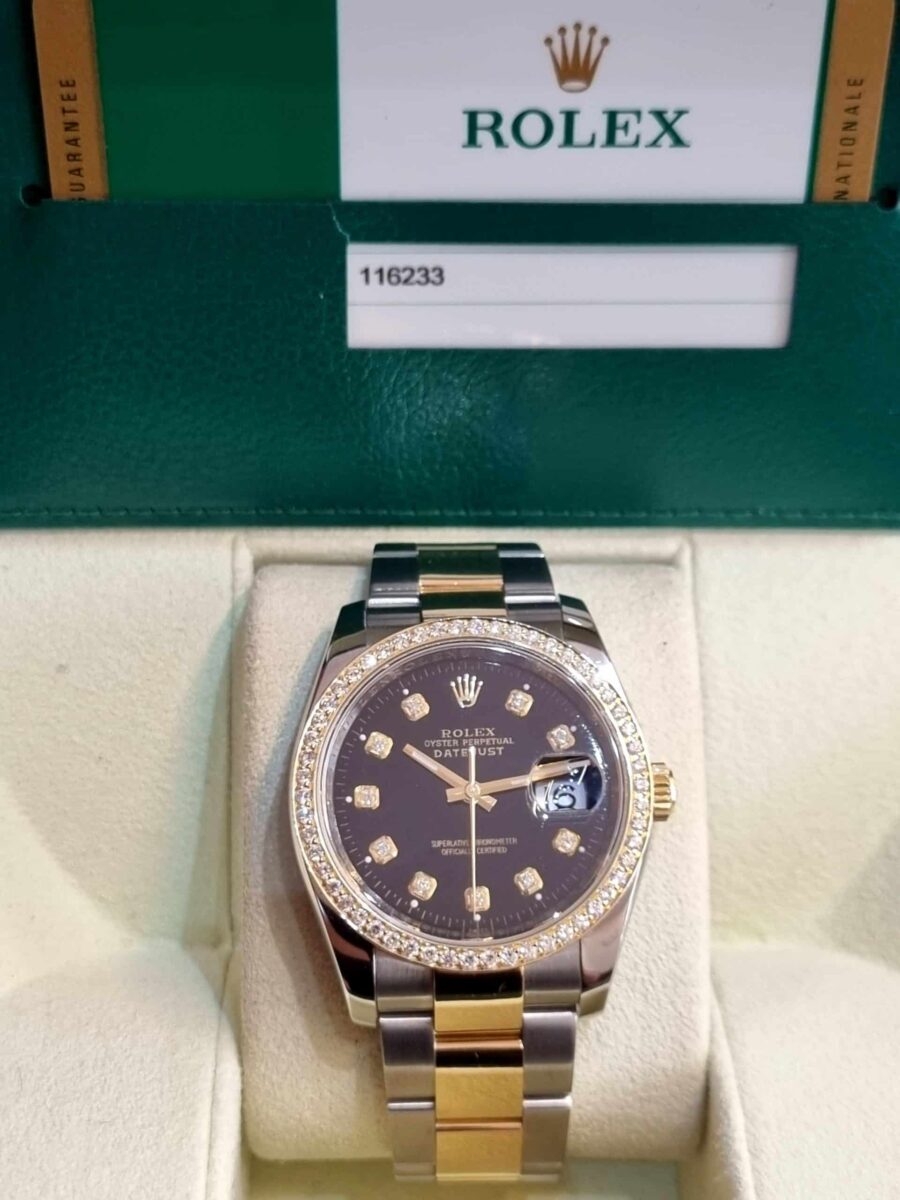 Rolex Datejust Steel & 18K Yellow Gold Diamonds Dial& Diamonds Bezel | Gothelf A. Watches — 3