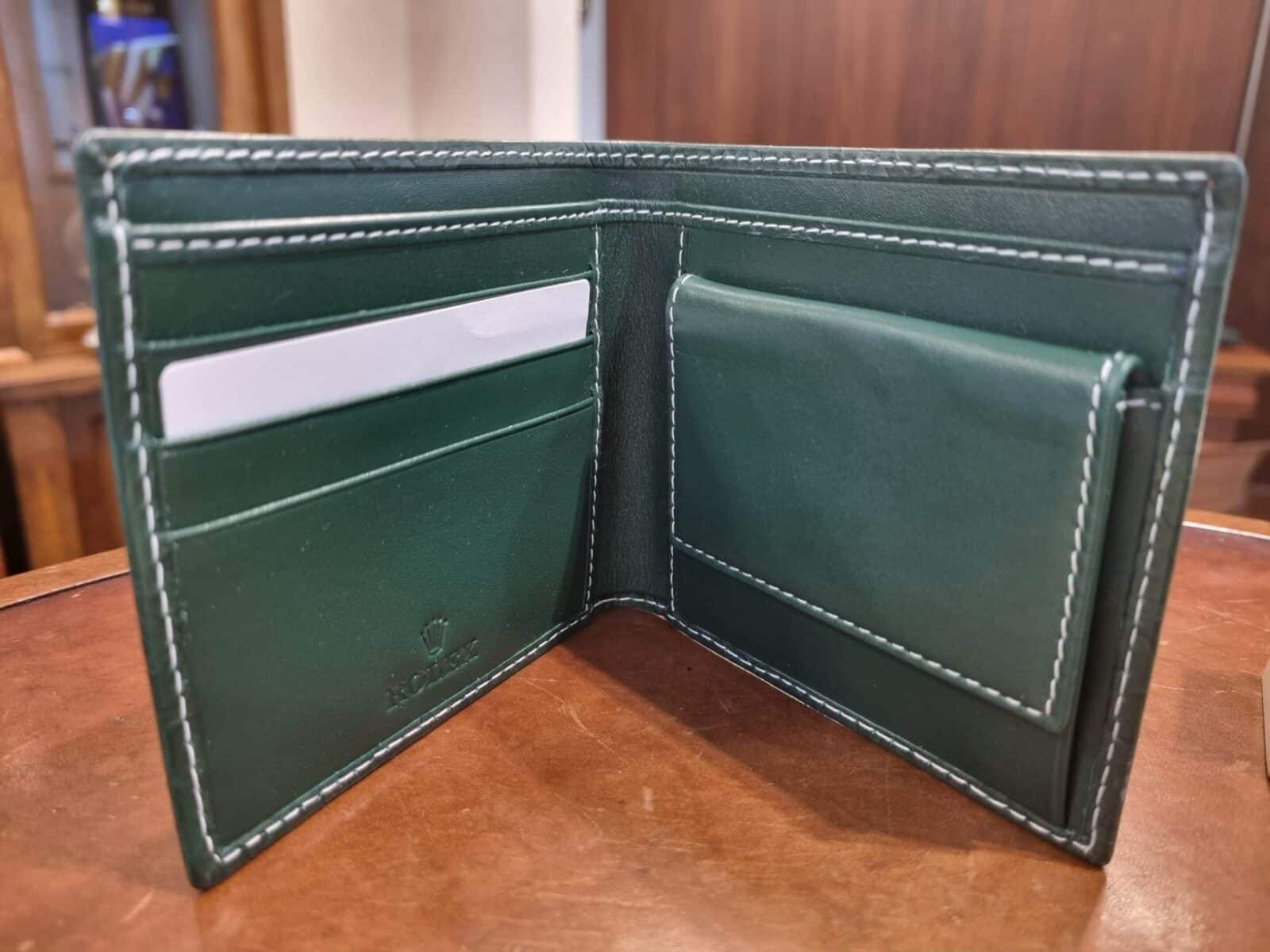 Rolex Green Leather Wallet | Gothelf A. Watches