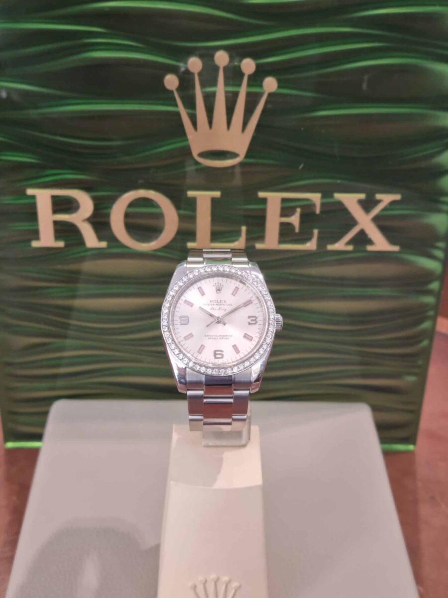 Rolex Air King 34mm Ladies Diamonds Bezel | Gothelf A. Watches — 3