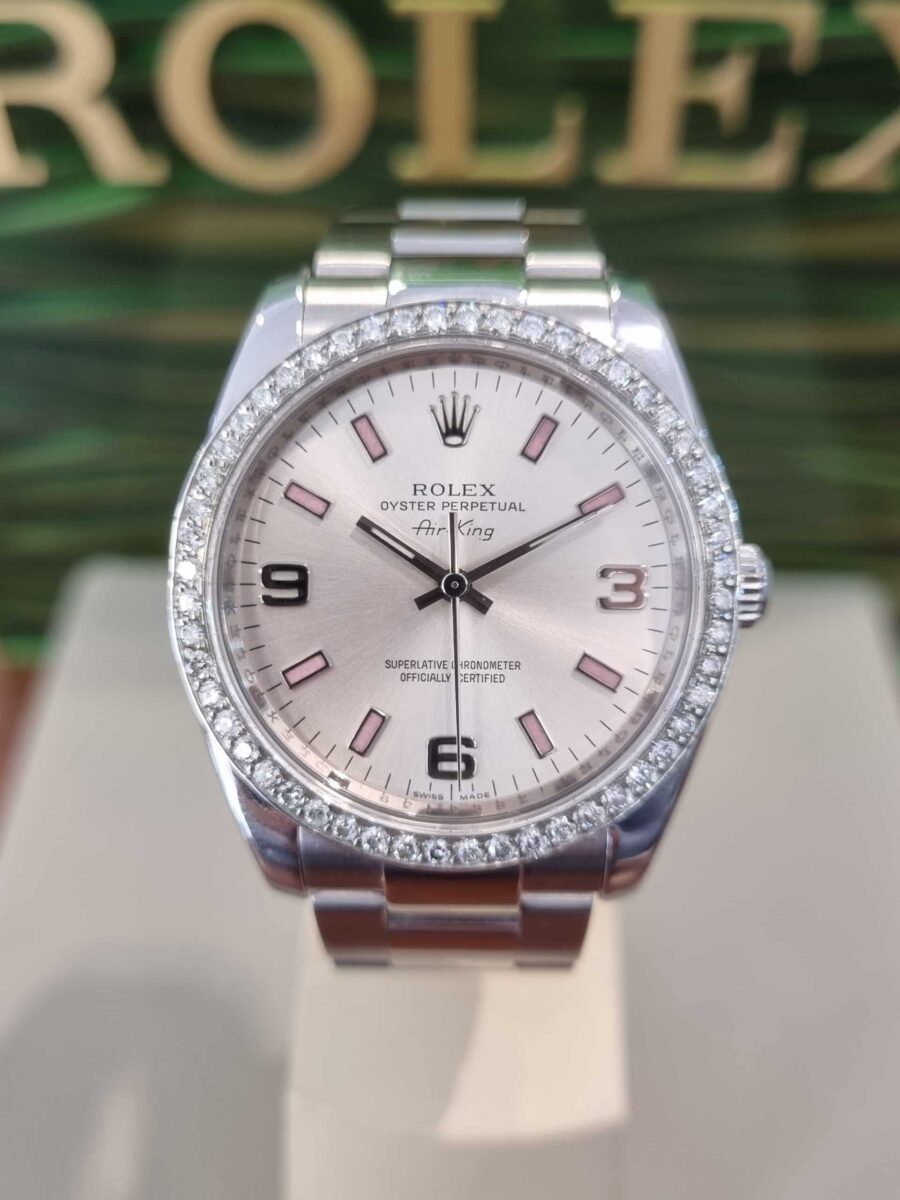 Rolex Air King 34mm Ladies Diamonds Bezel | Gothelf A. Watches