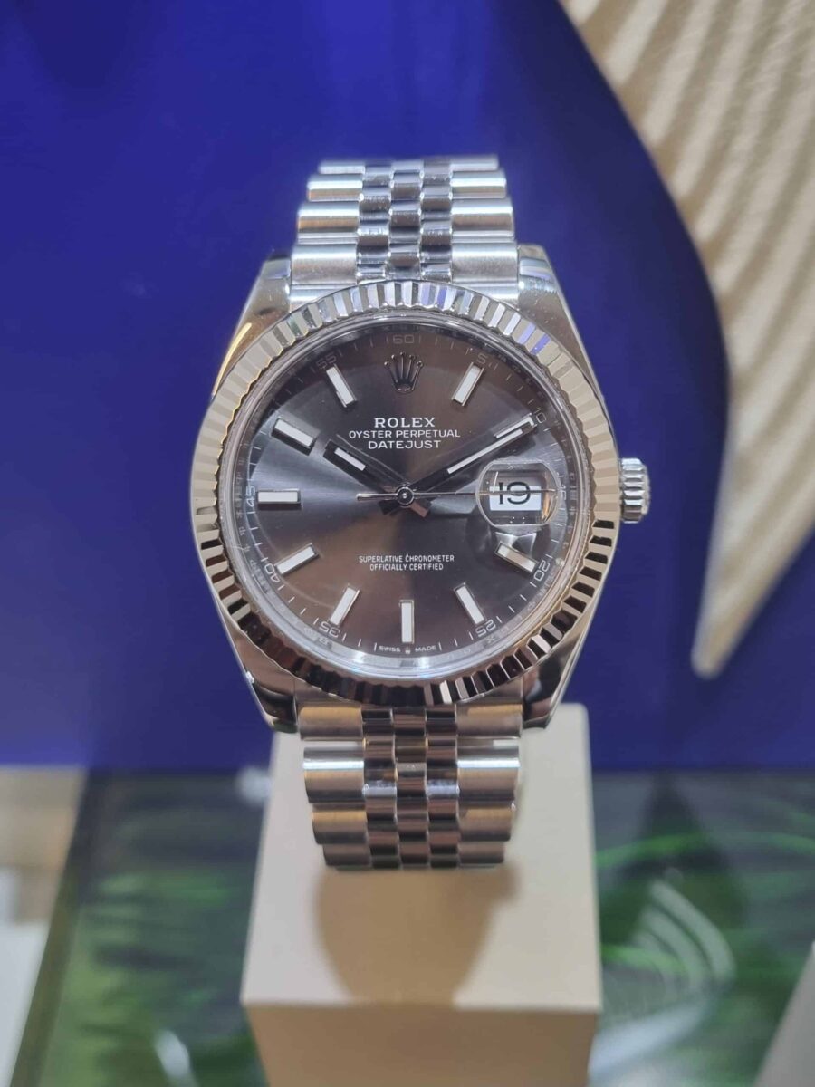 Rolex Datejust 41mm Steel & 18k White Gold Bezel Rhodium Dial | Gothelf A. Watches — 4