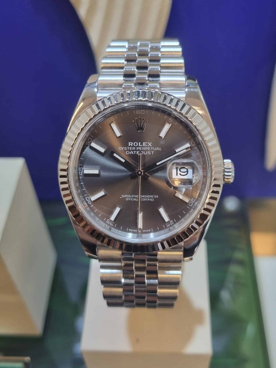 Rolex Datejust 41mm Steel & 18k White Gold Bezel Rhodium Dial | Gothelf A. Watches