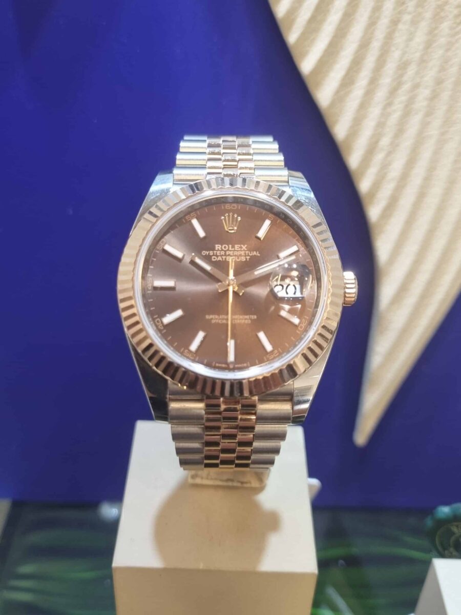 Rolex Datejust 41mm Oyster Steel and Rose Gold Chocolate Dial | Gothelf A. Watches — 2