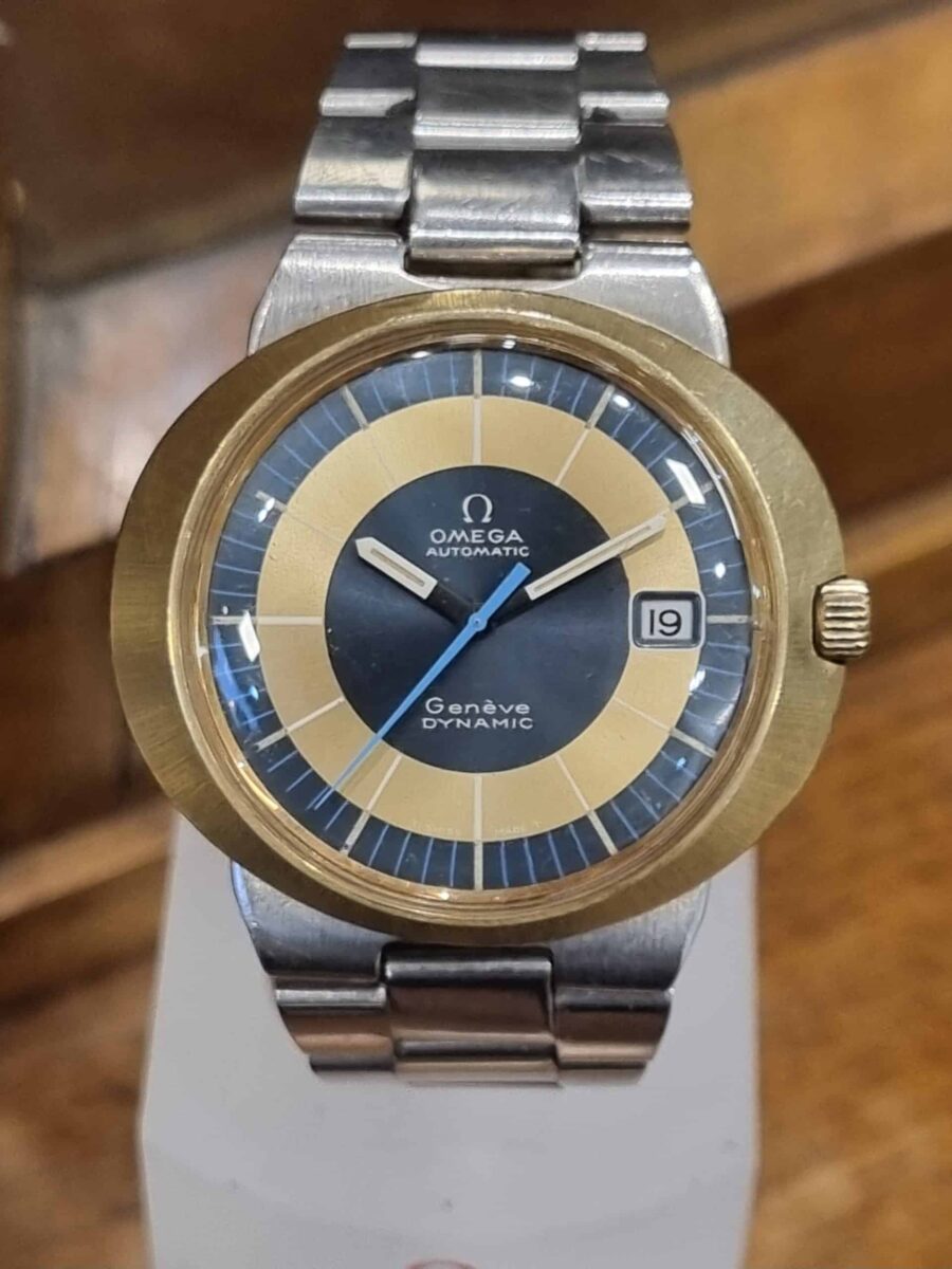 Omega Dynamic Circa 1969 Vintage Blue/Gold Automatic Men’s Watch 166.039 | Gothelf A. Watches