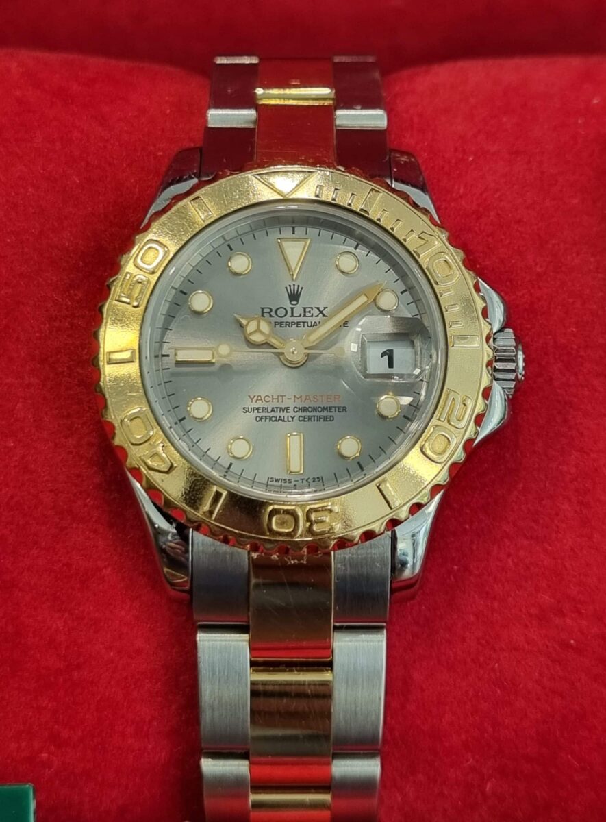 Rolex Lady Yacht-Master Steel And Gold Slate Dial | Gothelf A. Watches — 7